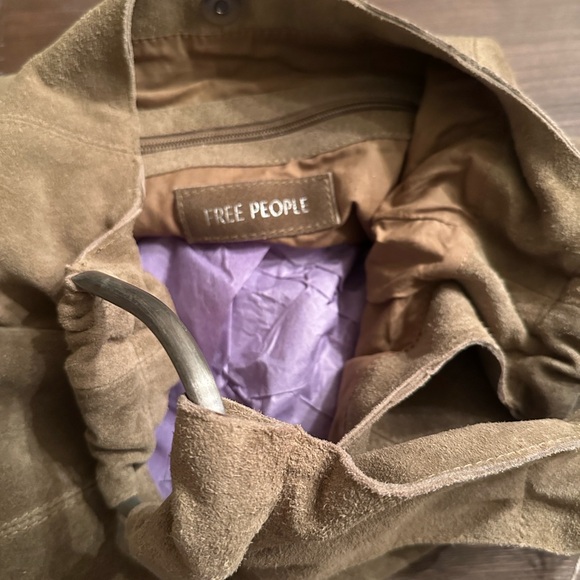New Free People Bobbi Suede Shoulder Bag ~ Tan - Picture 7 of 7